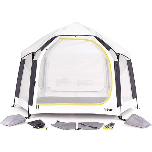 Veer Basecamp | JPMA Certified Portable Pop Up Play Yard/Play Pen for Babies, Toddlers and Kids | Indoor and Outdoor Use | Shade Canopy | Keeps Bugs Out | Playard Safety Certified