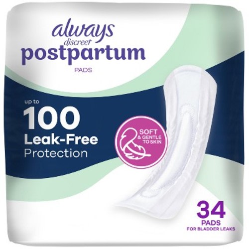 Always Super Regular Postpartum Pads - 34ct
