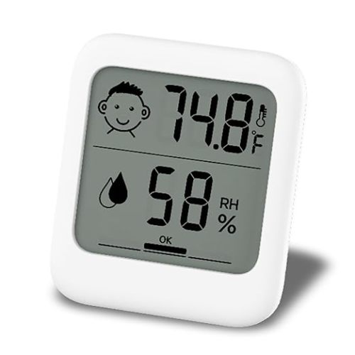 Digital Thermometer and Hygrometer with Comfort Face Display, Hygrometer, Stand, Magnet, Hanging, Simple, Infectious Disease Prevention, Heat Stroke Prevention (Simple, No Clock)