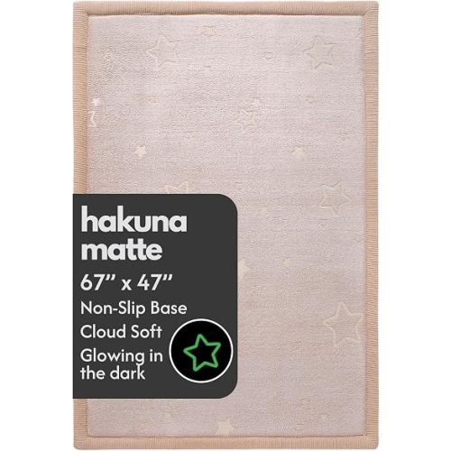 Hakuna Matte GlowCloud Baby Play Mat for Floor 47”x 67” Stars