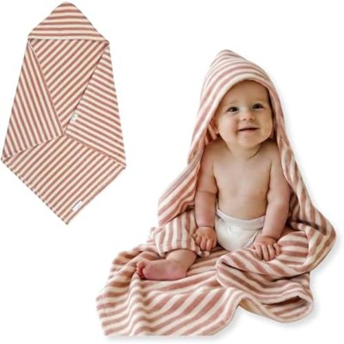 snuggle me Hooded Towel, Organic Towel Cotton, Machine Washable - Gumdrop