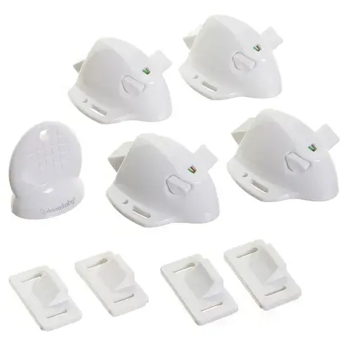Dreambaby Adhesive Mag Locks (4 Locks & 1 Key) | Baby Bunting AU