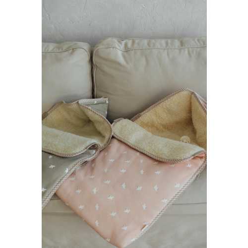 Pure Wool Baby Sleeping Bag Footmuff | Organic Lambswool Stroller & Pram Blanket | Winter Baby Sack 0–24 Months | Warm Wool Pram Sleep Bag