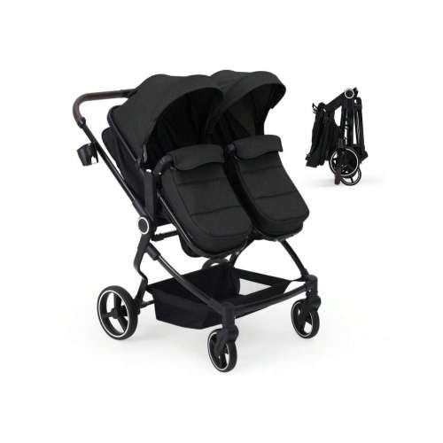 Huisuilinss Double Stroller For Twins,Side By Side Stroller,Foldable Stroller,Travel Stroller With High Landscape Seat,Adjustable Canopy,Recline | SHEIN USA