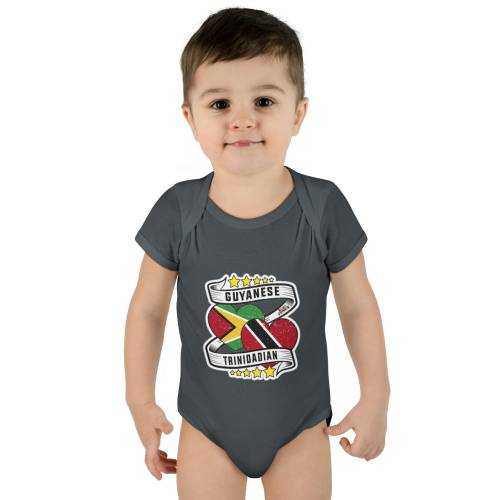 GuyTrini Baby Onesie | Trinidadian Guyanese Kids Tee | Fun Caribbean Apparel for Boys & Girls | Guyanese Trini Mix Kids Love Happy Shirt