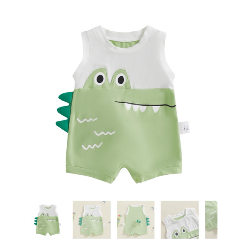 CROCODILE Summer Romper - Hazel & Bo