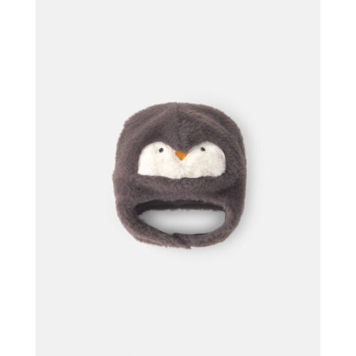 Baby Penguin Christmas Fleece Hat - Grey | Carter's