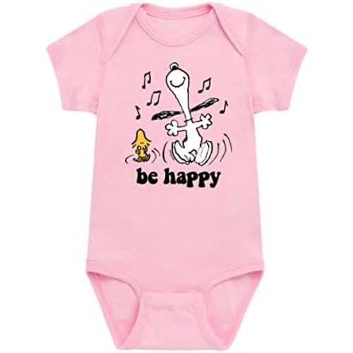 HYBRID APPAREL - Peanuts - Snoopy & Woodstock Dance Happily - Infant Baby One Piece