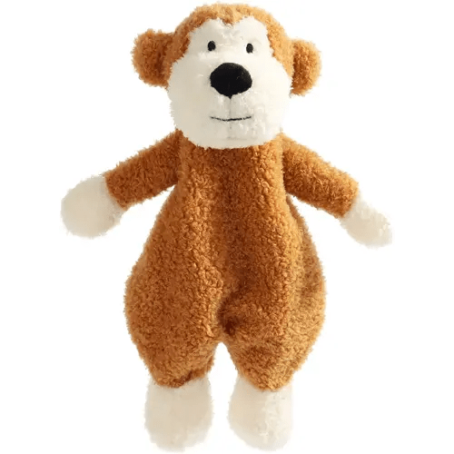 Apricot Lamb Stuffed Animals Security Blanket Brown Monkey Infant Nursery Character Blanket Luxury Snuggler Plush 10 Inches