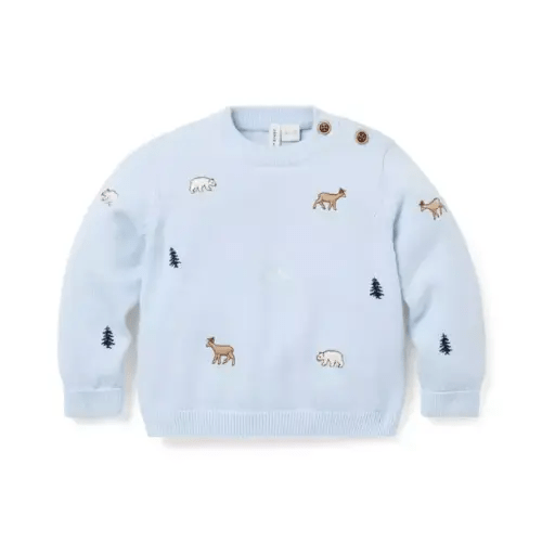 Space Blue Woodland Friends Baby Woodland Friends Sweater by Janie and Jack