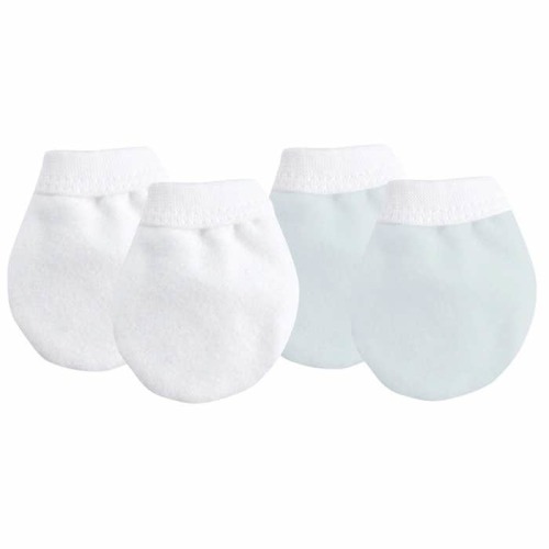 Organic Jersey Mittens - Colour Ecru
