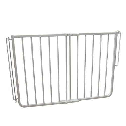 Cardinal Gates SS30 Stairway Special Baby Gate for Top of Stairs - Adjustable Indoor Dog Gate - Aluminum Metal Safety Gate for Kids & Pets - 27 to 42.5 Inches Wide - White - USA Based Company