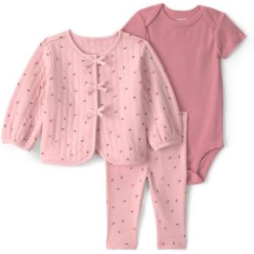 Carter's Baby Girls' 3-piece Bodysuit Pant Sets