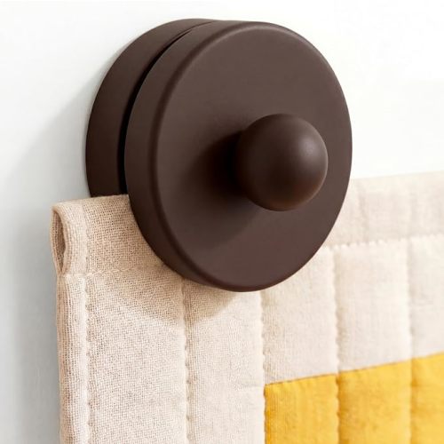 Tapestry Wall Hangers Clips 4 Pack - Quilt Hanger for Wall for Display, Quilt Rack - Rug Hangers for Walls, Round Clamps for Blankets and Other Textile (Brown)