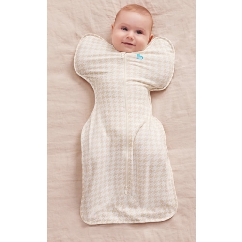 Swaddle Up™ 1.0 TOG Cotton Tan Houndstooth