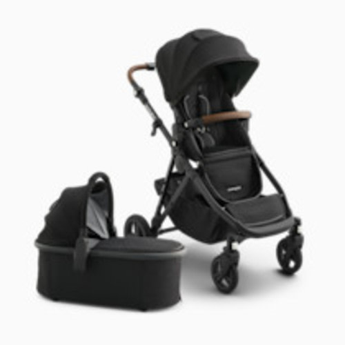 Mockingbird Single-to-Double Stroller 3.0 and Bassinet Bundle - Black With Penny Leather
