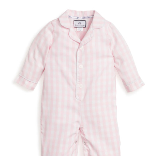 Baby's Twill Romper in Pink Gingham