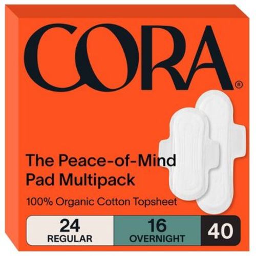 Cora Mix Pack Regular Overnight Menstrual Pads - 40ct