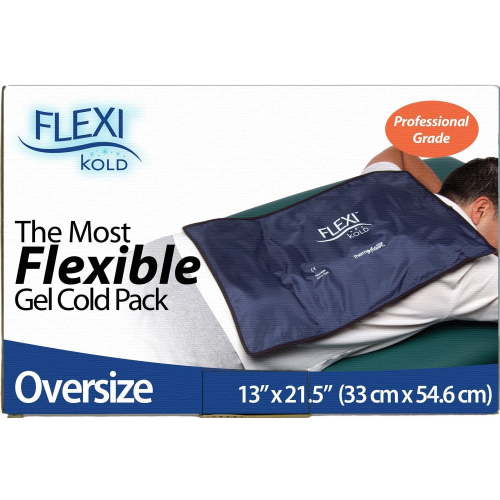 FlexiKold Gel Cold Pack (Oversize: 13" x 21.5") - Ice Compress, Therapy for Pain and Injuries of Shoulder, Back - A6302-COLD - (X-Large) by NatraCure