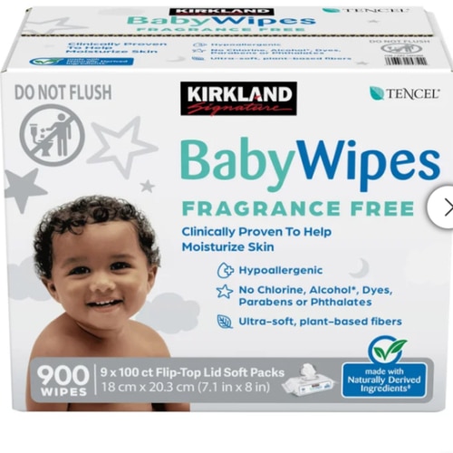 Kirkland Signature Baby Wipes Fragrance Free, 900-count | Costco