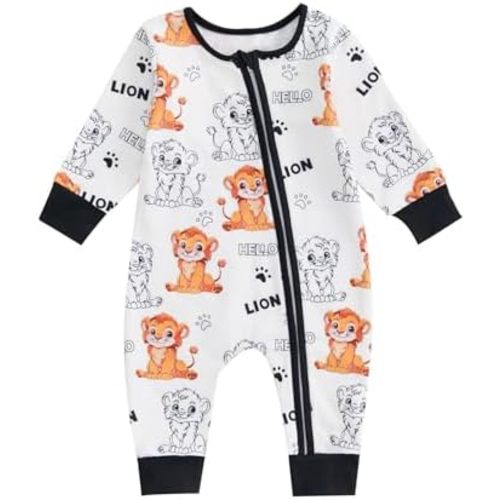 Biayxms Infant Baby Boy Girl Mallard Duck Romper Jumpsuit Long Sleeve Zip Up Duck One Piece Overalls Hunting Baby Clothes