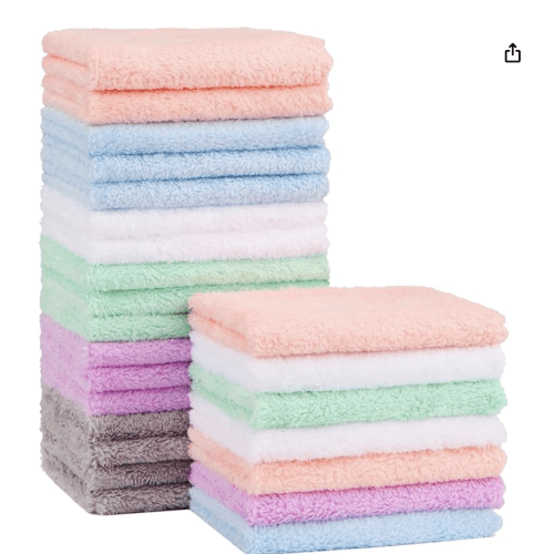 Orighty Coral Microfiber Baby Washcloths, 24 Pack Super Soft and Absorbent Towels, Suitable for Newborns and Toddlers, Soft for Sensitive Facial Skin, 17.8 x : Amazon.com.be: Baby Products