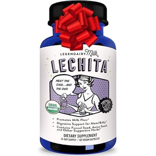 Legendairy Milk Lechita, Supports Milk Flow, Organic Fenugreek Free Breastfeeding Supplement, Organic Fennel & Anise, Made in USA, 60 Vegan Capsules