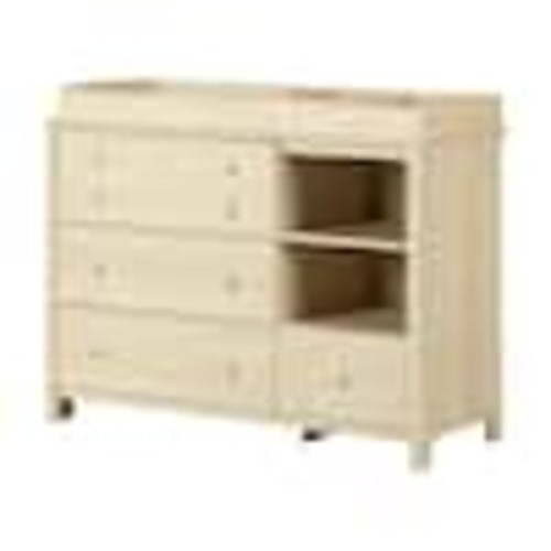 South Shore Little Smileys Bleached Oak 47.25 in. Changing table 16210