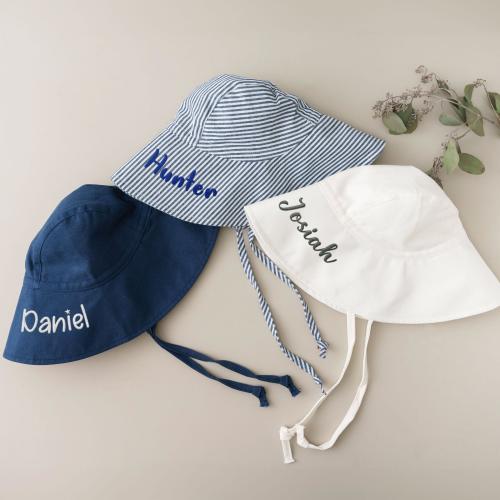 Toddler Bucket Hat, Back to School, Embroidered Baby Bucket Hat, Monogram Toddler Beach Hat, Baby Shower Gifts, Baby Boy Girl Sun Hat