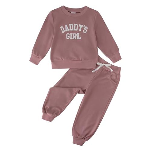 Toddler Baby Boy Girl Clothes with Pockets 2PC Long Sleeve Pullover Sweatshirt and Pants Infant Fall Winter Outfit