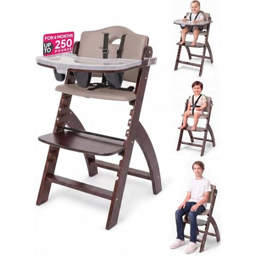 Abiie Beyond Junior Convertible Wooden High Chair with Removable Tray