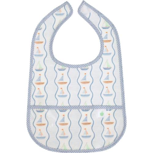 The Wipe It Bib in Sailboats