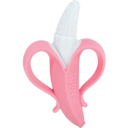 Nuby NanaNubs Banana Massaging Toothbrush - Baby Teething Toy - 3+ Months