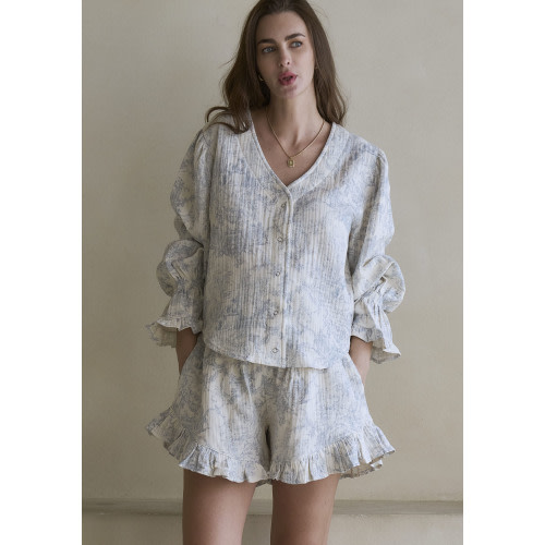 LUXE RUFFLED MUSLIN SET