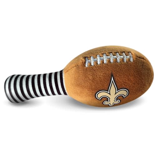 Smilo NFL Plush Football Rattle - New Orleans Saints | Soft Baby Rattle with Bell, for Babies and Toddlers from 3 Months, Designed for Little Hands, Motor Skill Development