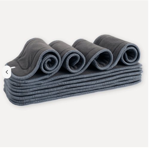 5 Layer Charcoal & Microfiber Inserts - 10 Pack with Snaps