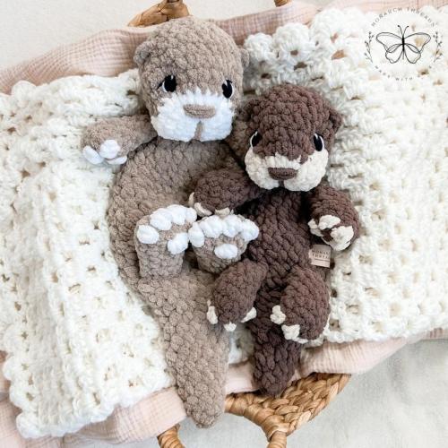 Crochet Otter Lovey: Customizable Colors, Made to Order