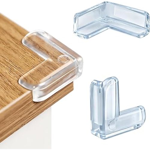 12 Pack Corner Protectors, L-Shaped Corner Guards for Furniture, Clear