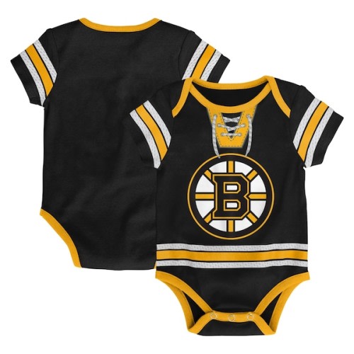 Boston Bruins Infant Hockey Jersey Bodysuit - Black