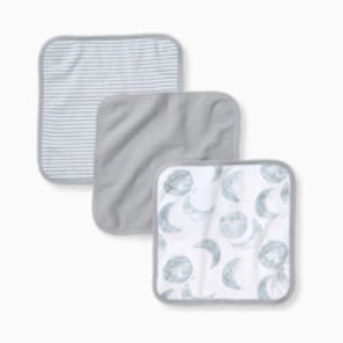 Burt's Bees Baby Organic Washcloths (3-Pack) - Hello Moon Grey