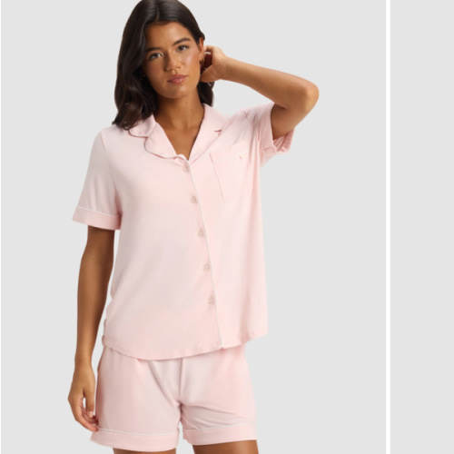 Women's Bamboo Stretch-Knit Short Sleeve Pajama Set | Cozy Earth