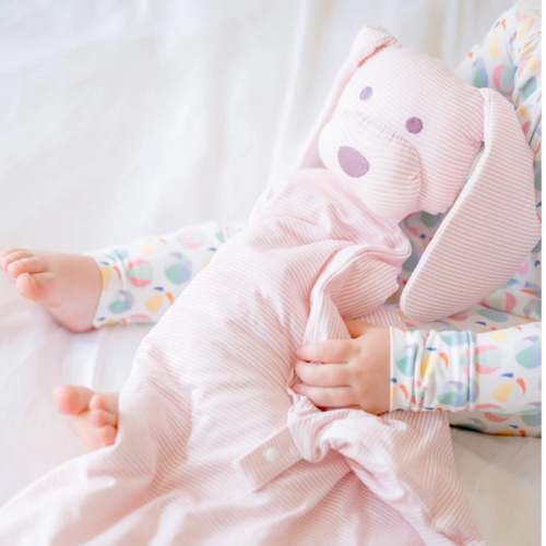Pink Mini-Stripe Dog Lovey Blanket