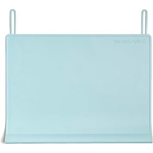 The Table Tyke Table Tyke Placemat XL Silicone Baby Placemat with Teething Edge Bumper - Waterproof Toddler Table Mat for Eating, BPA Free, Dishwasher Safe (Sky Blue)