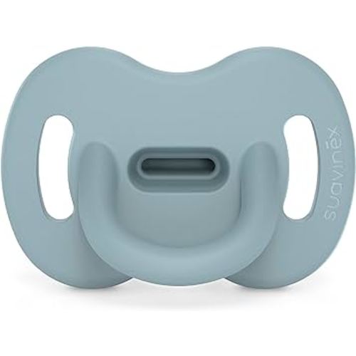 Color Essence SX PRO Silicone Baby Pacifier 1Pk, Made with 100% Soft Silicone, Baby Essentials Perfect for Breastfeeding Babies, Designed in Spain, 0-6 Mths, Immensity Blue