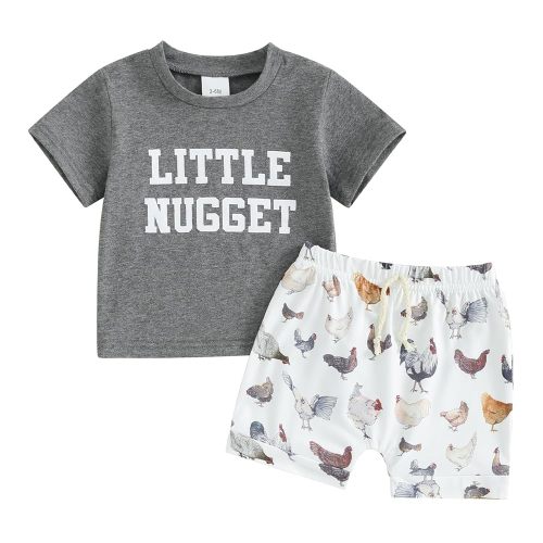 Kupretty Baby Boy Clothes Toddler Summer Outfit Short Sleeve T-Shirt Tee Tops Joggers Casual Shorts 2Pcs Clothing Set