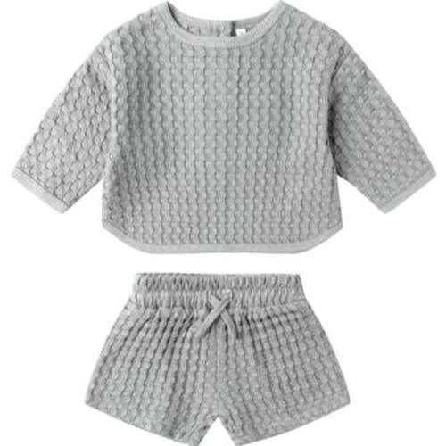 Flynn Waffle Knit Top & Shorts Set, 6-12M