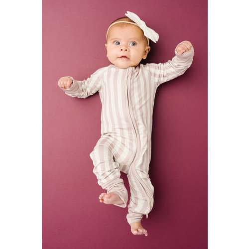Blush Stripe Bamboo Sleeper