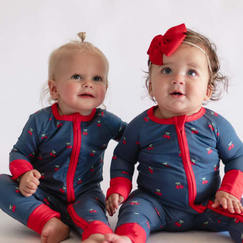 Infant Romper in Cherries