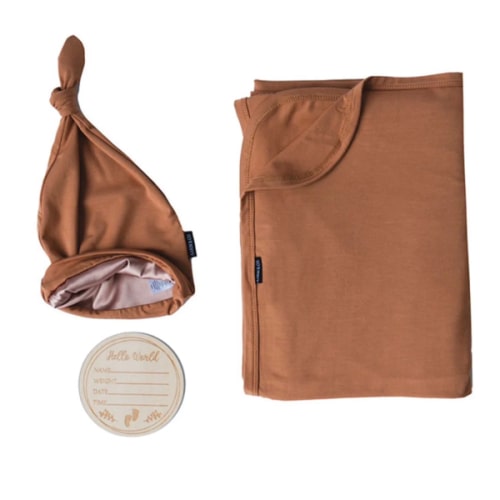 Newborn Swaddle Gift Set-Camel – Aarin & Co.
