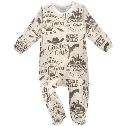 vvfelixl Funny Cows Milk Baby Sleepers For Girl Boys Newborn Baby Play One-Piece Footies For 0-24 Months